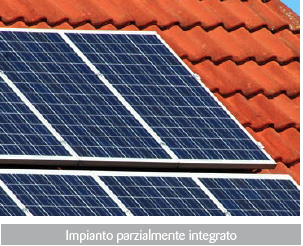 impianto fotovoltaico parzialmente integrato